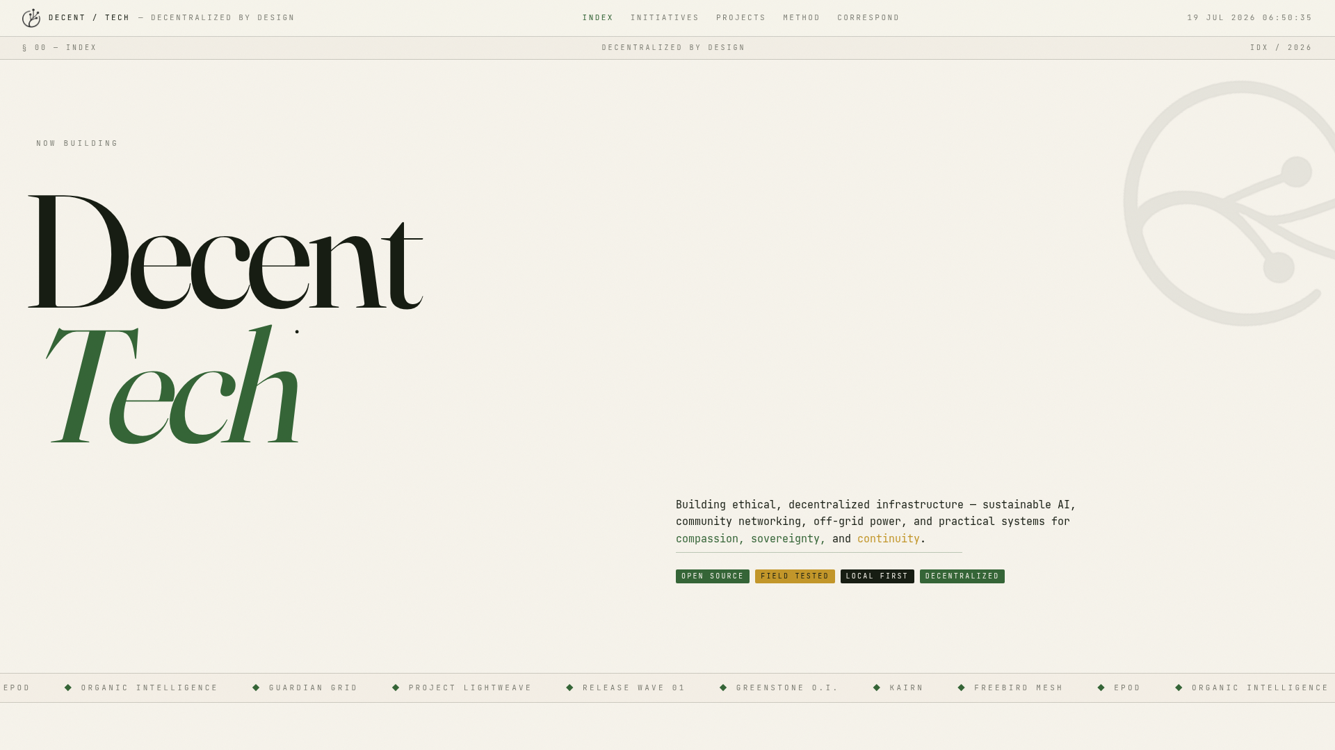 Decent Technologies — Home