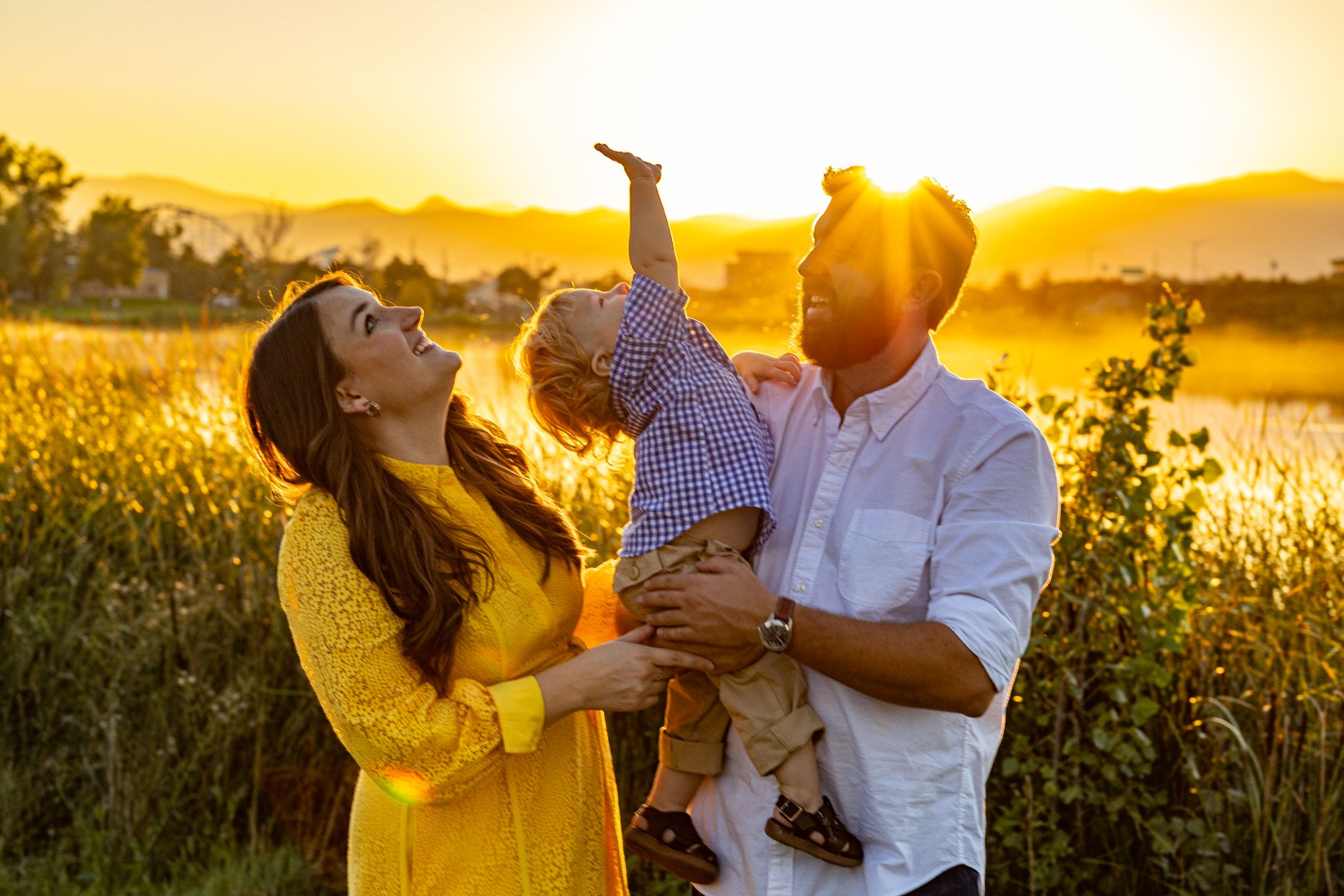 Backlit — Family at Dusk